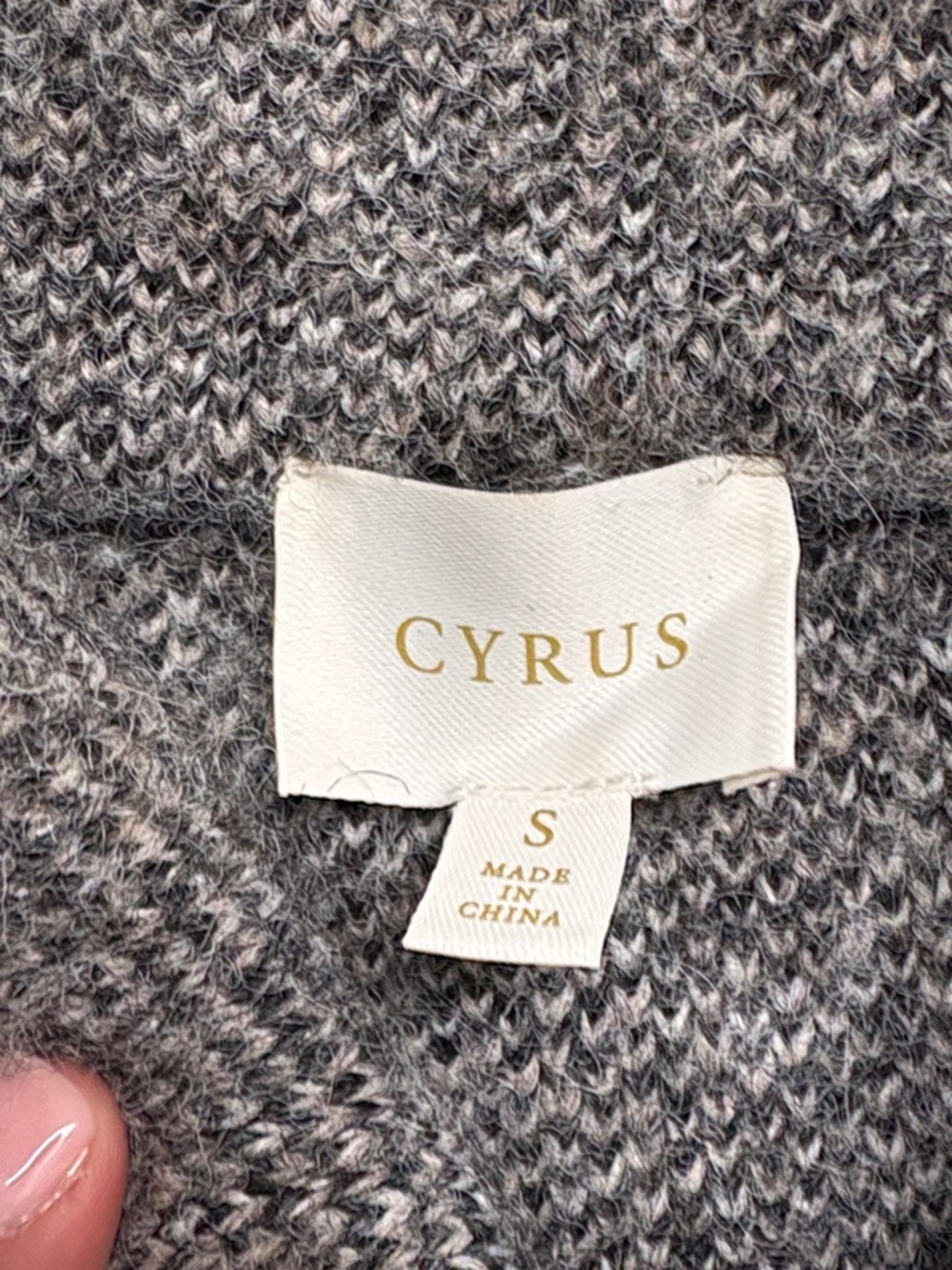Cyrus Grey Zip-Front Wool-Blend Cardigan Jacket - Picture 9 of 13